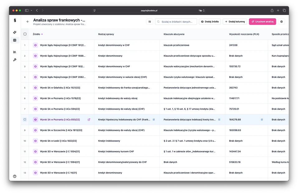 App functionality screenshot