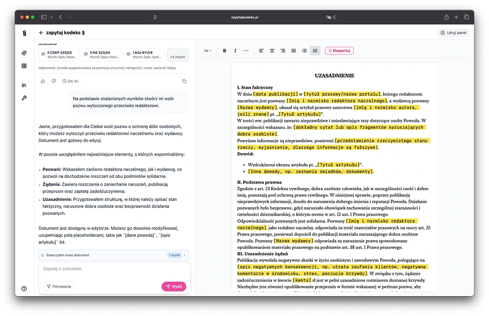 App functionality screenshot